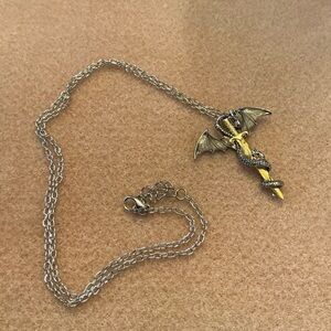 Unique Dragon Necklace 26” length, including pendant, Brand New